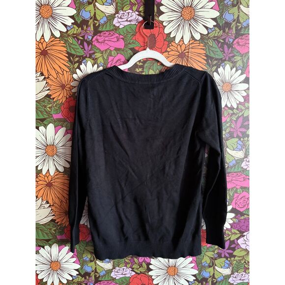 Altuzarra for Target Crane Sweater in Black Size Small Knit Gold Embroidery - Picture 3 of 5